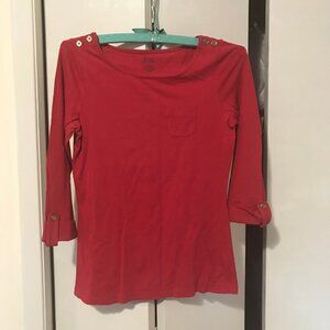 Joe Fresh Ladies Cerise Colored Top. $5.00 AS AN ADD ON ITEM